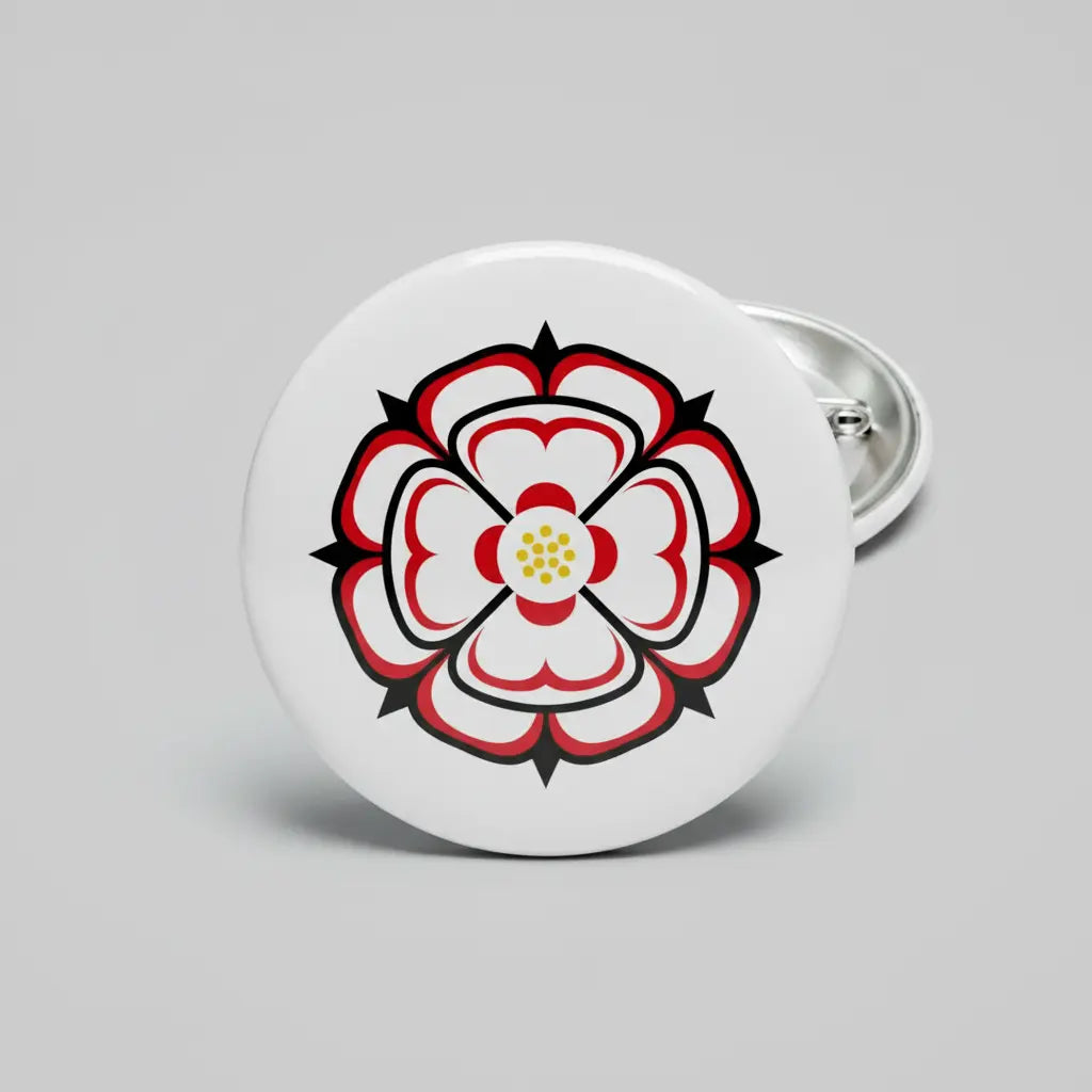 Yorkshire Rose Pinback 2.25-inch