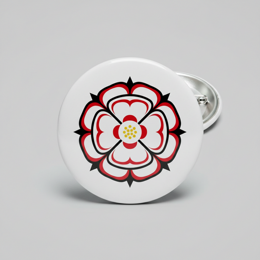 Yorkshire Rose Pinback 2.25-inch