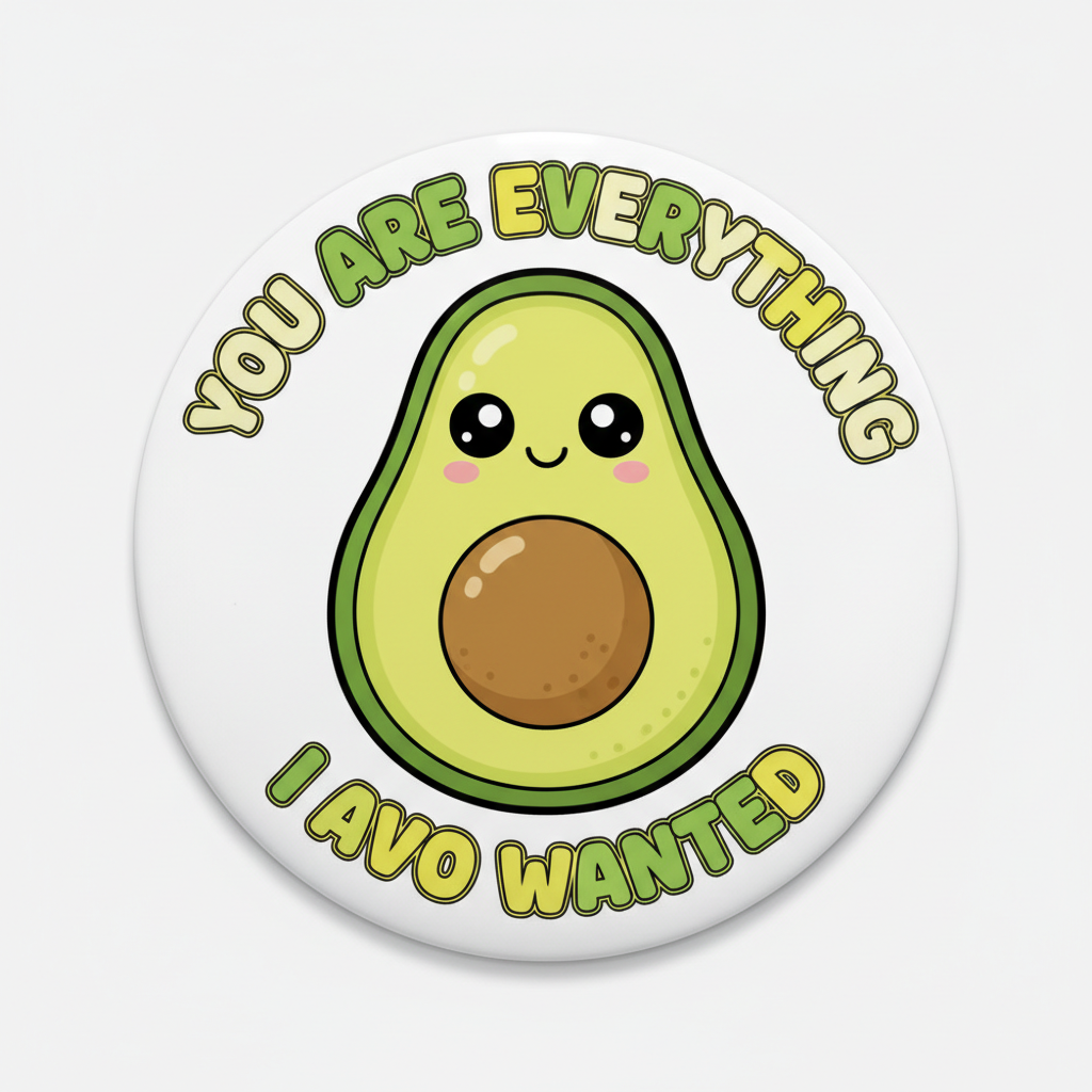 You are everything I Avo wanted Pinback 3-inch Mypinbacks.com