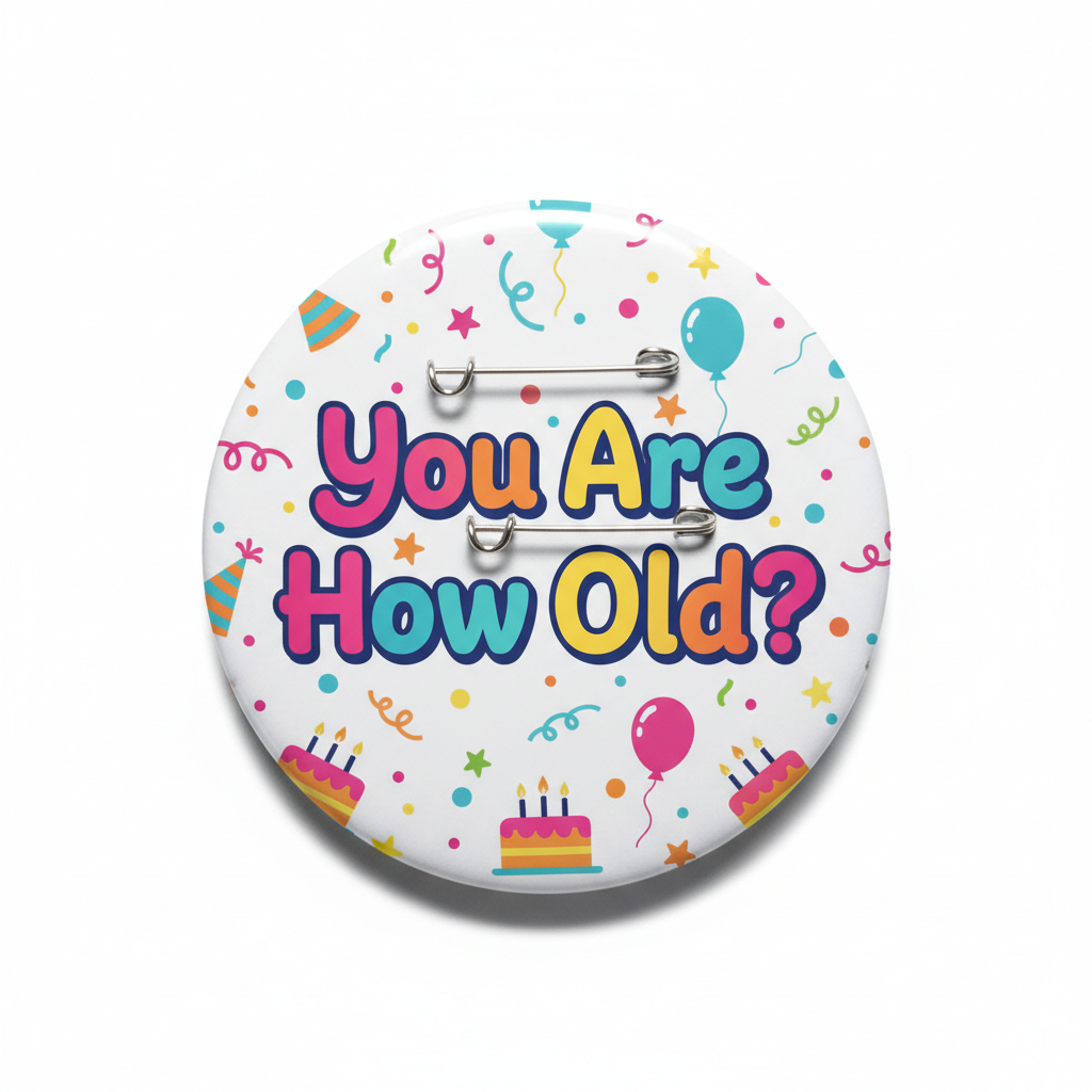 You are How Old Pinback 2.25-inch