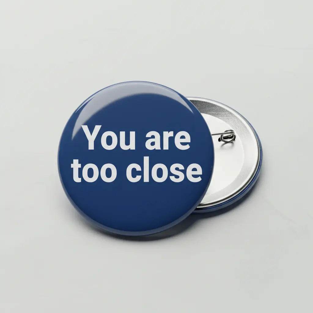 You are too close Pinback 2.25-inch