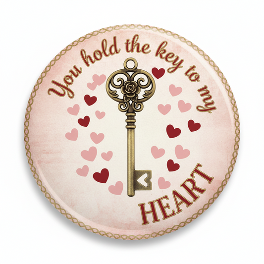 You hold the key to my HEART Pinback 2.25-inch