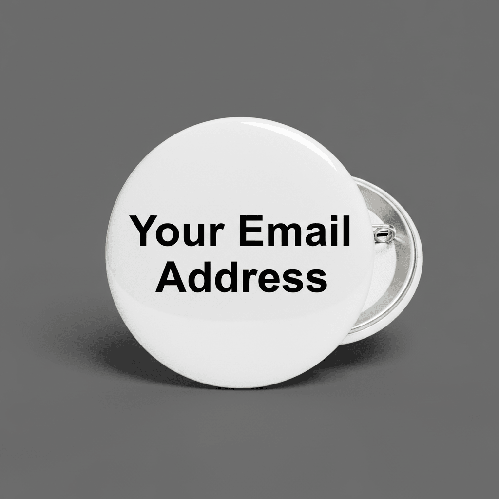 Your Email Address Pin Button 2.25-inch - mypinbacks.com