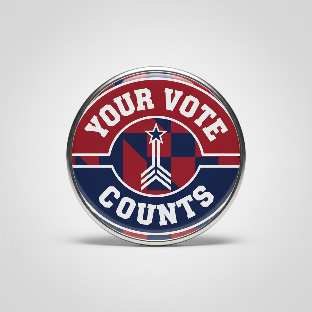 Your Vote Counts pattern Pinback 2.25-inch