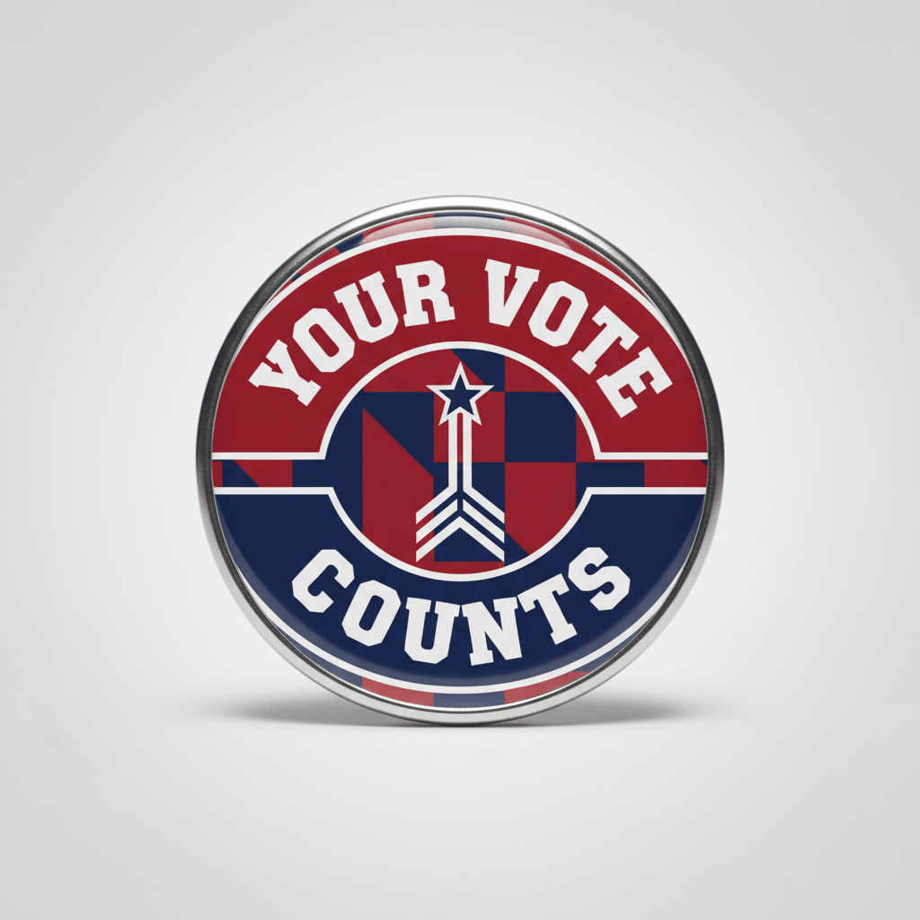 Your Vote Counts pattern Pin Button 2.25-inch - mypinbacks.com