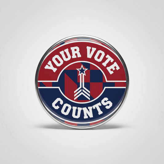 Your Vote Counts pattern Pinback 2.25-inch - My Pinbacks