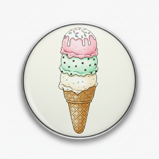Yummy Ice Cream Pinback 2.25-inch