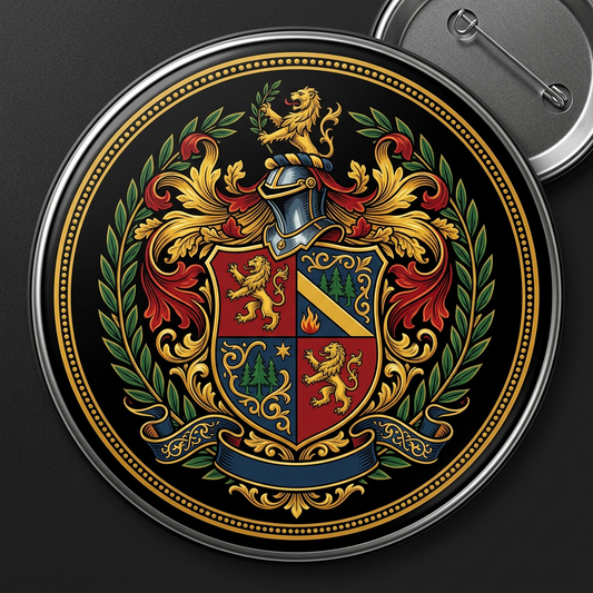 Zambori Family Crest Coat of Arms Pinback 3-inch