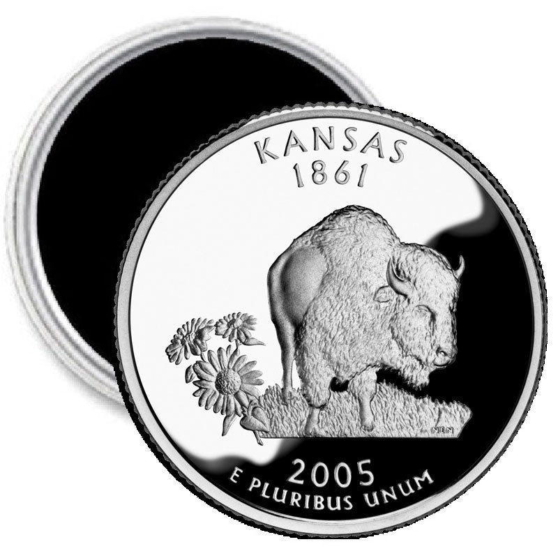 Kansas State Quarter Mint Image Magnet 2.25"