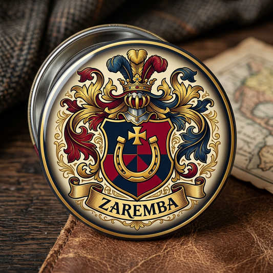 Zaremba Family Crest Coat of Arms Pinback 3-inch