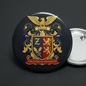 Zelle Family Crest Coat of Arms Pinback 3-inch - My Pinbacks