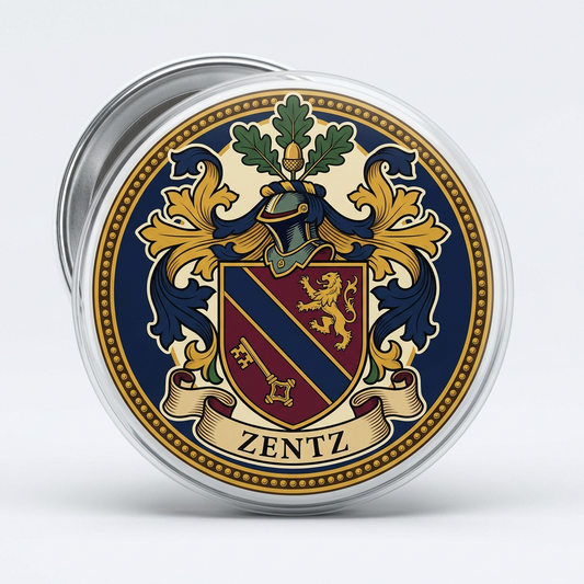 Zentz Family Crest Coat of Arms Pinback 3-inch