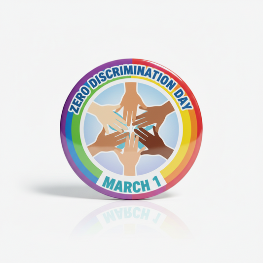 Zero Discrimination Day - March 1 Pinback 2.25-inch