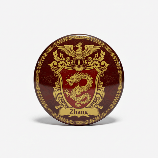 Zhang Family Crest Coat of Arms Pinback 3-inch - My Pinbacks