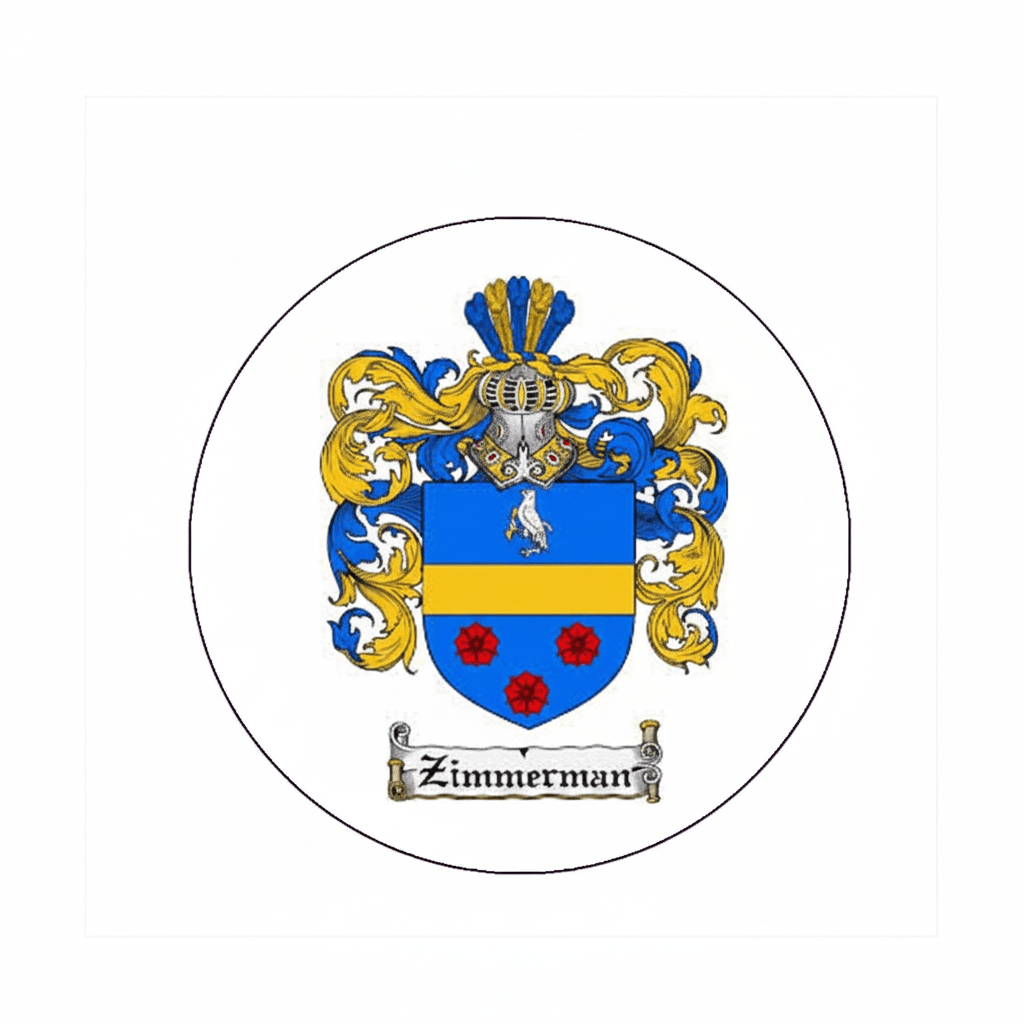 Zimmerman Family Crest Coat Arms Magnet 3-inch - My Pinbacks