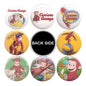 Curious George monkey magnets set, 1.25-inch round, 8 pack with colorful character faces