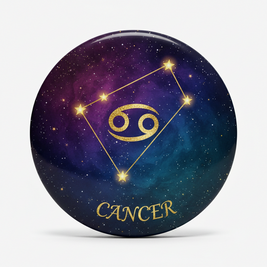Zodiac Symbol Cancer Pinback 2.25-inch