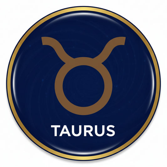 Zodiac Symbol Taurus Pinback 2.25-inch