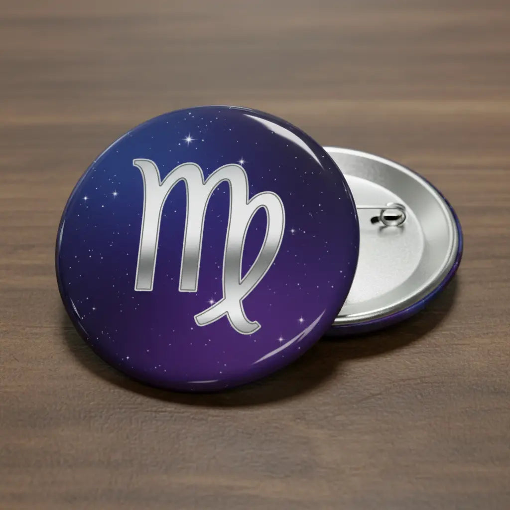 Zodiac Symbol Virgo Pinback 2.25-inch
