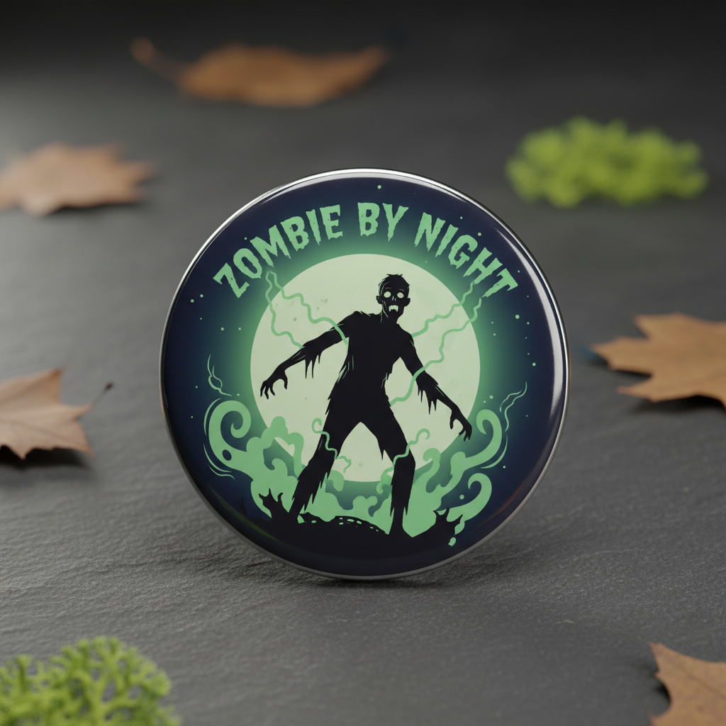 Zombie By Night is my Secret Pinback 2.25-inch