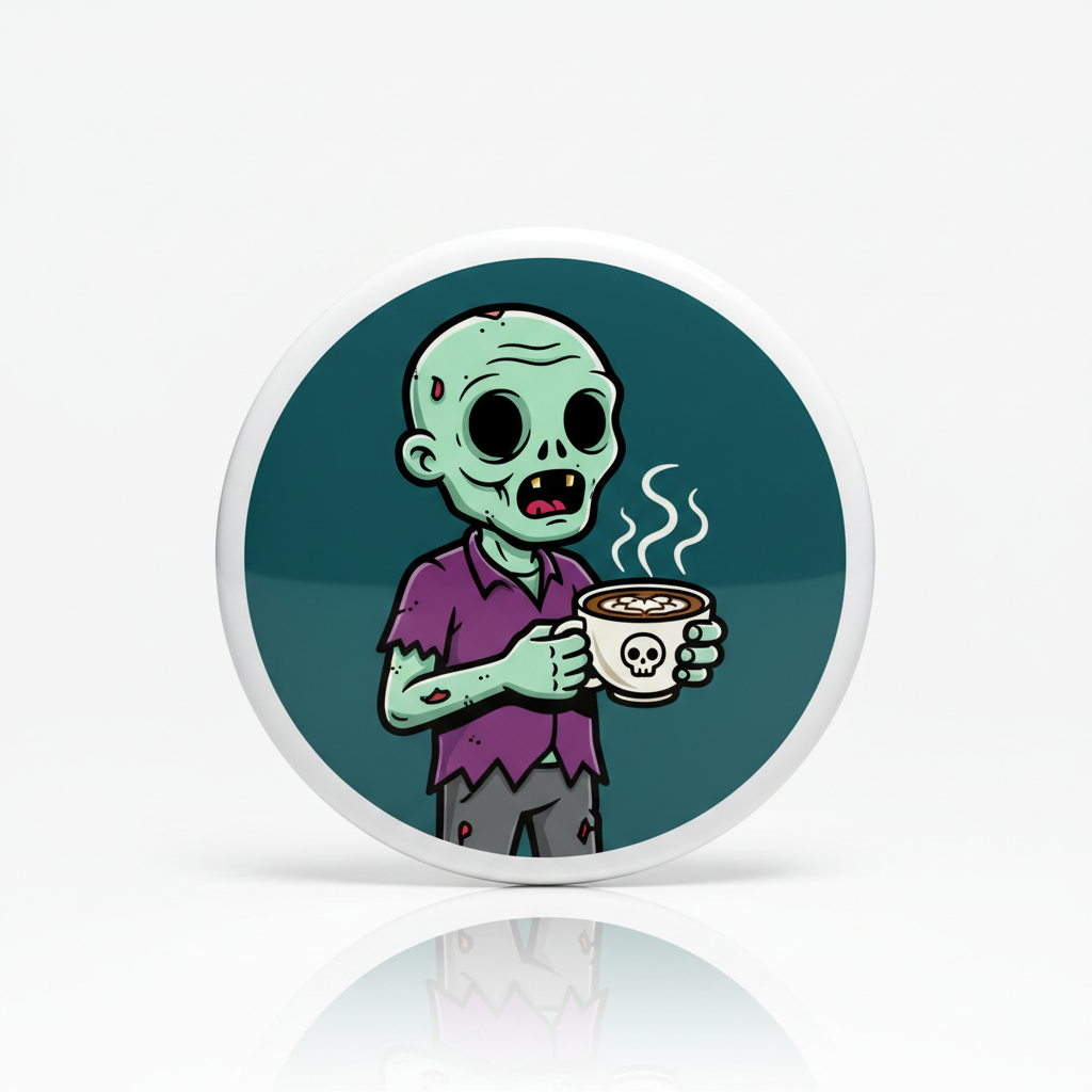 Zombie Coffee Pinback 2.25-inch
