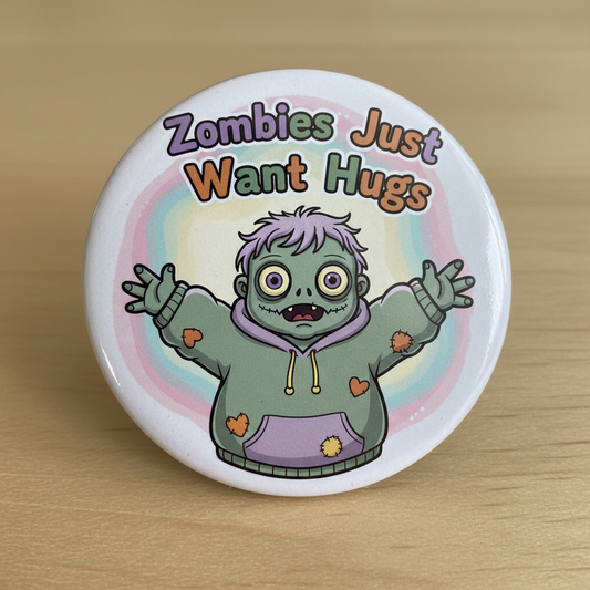 Zombies Just Want Hugs Pinback 2.25-inch