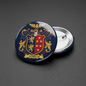 Zorich Family Crest Coat of Arms Pinback 3-inch - My Pinbacks