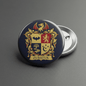 Zubatuk Family Crest Coat of Arms Pinback 3-inch - My Pinbacks