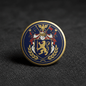 Zuehlke Family Crest Coat of Arms Pinback 3-inch - My Pinbacks
