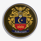 Zulkarnaen Family Crest Coat of Arms Pinback 3-inch - My Pinbacks